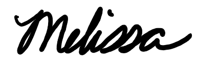 Melissa signature png